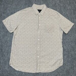 Rails Women's Button Up Tribal Aztec Pattern Size Large Rayon Linen Multicolor